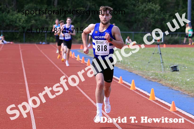 Senior mens and under-20s 5000 metres, 2025 North Eastern Track and Field Champs., Shildon, County Durham. Photo: David T. Hewitson/Sports for All Pics